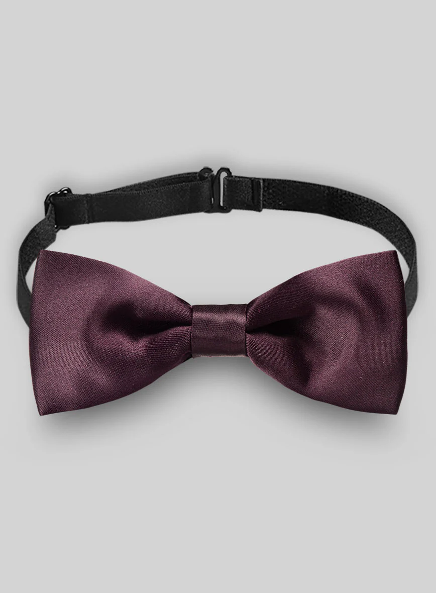 Wine Satin Bow - Image 2