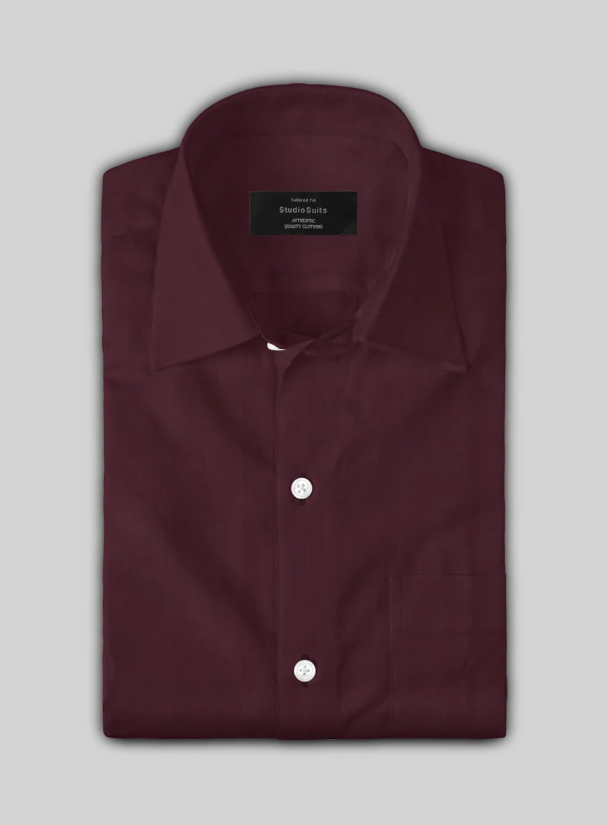 Wine Stretch Poplene Shirt - Image 2