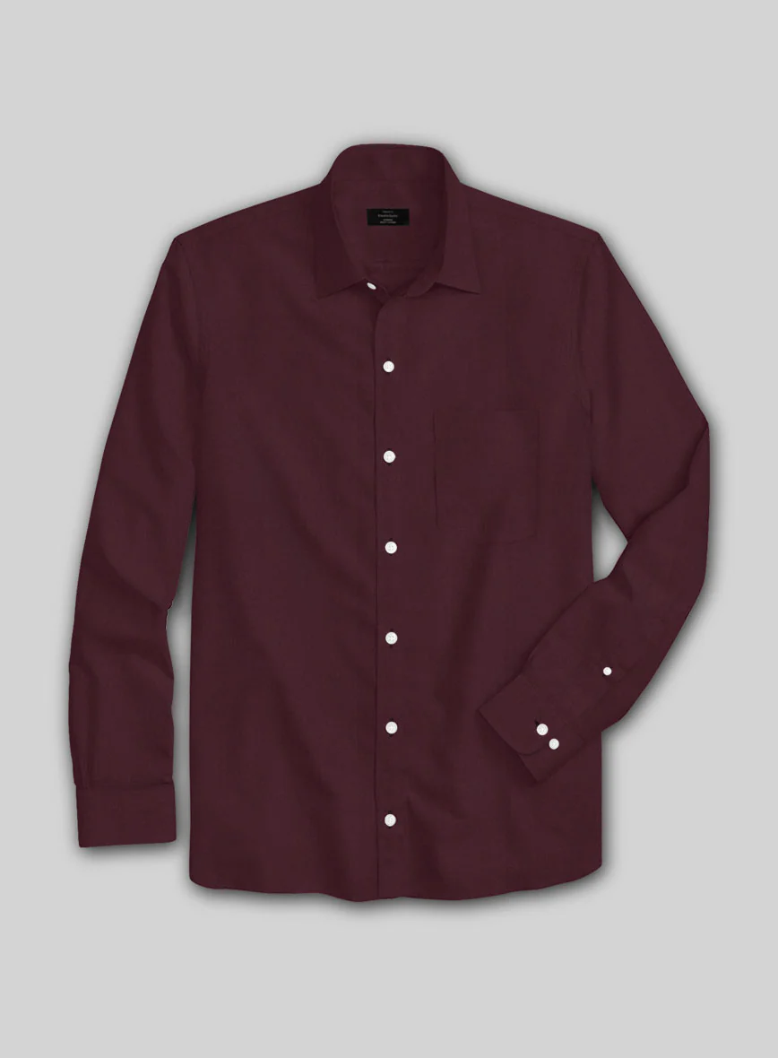 Wine Stretch Poplene Shirt - Image 2