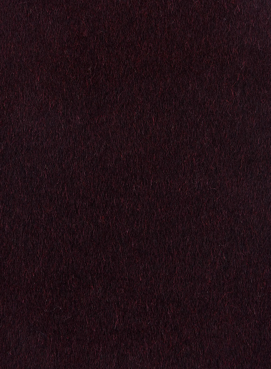 Wine Thick Wool Overcoat - Image 5