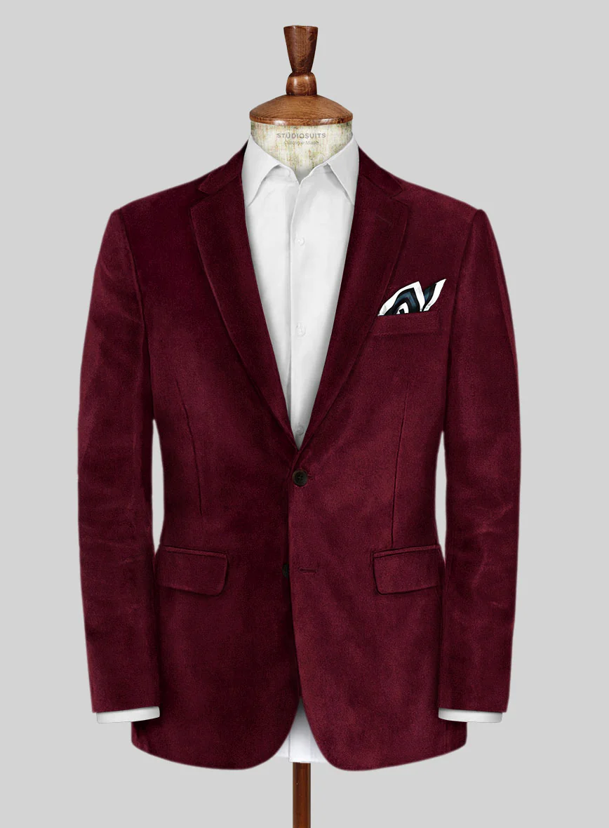 Wine Velvet Suit - Image 3