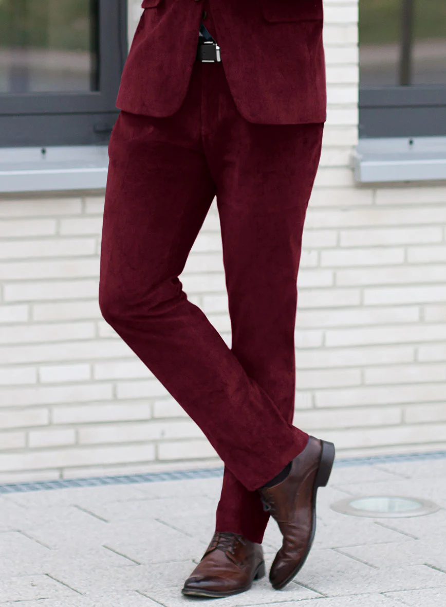 Wine Velvet Suit - Image 5