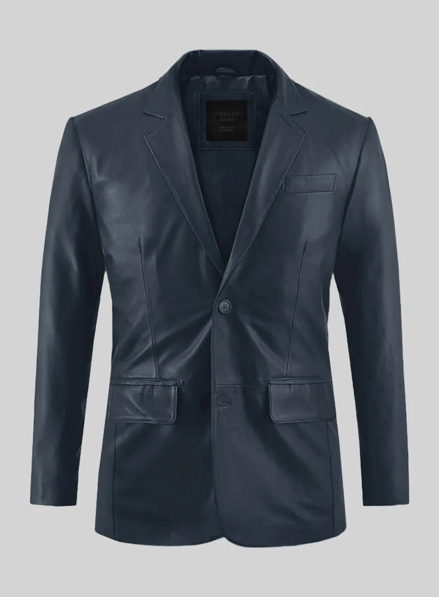 Winsor Blue Leather Suit - Image 3