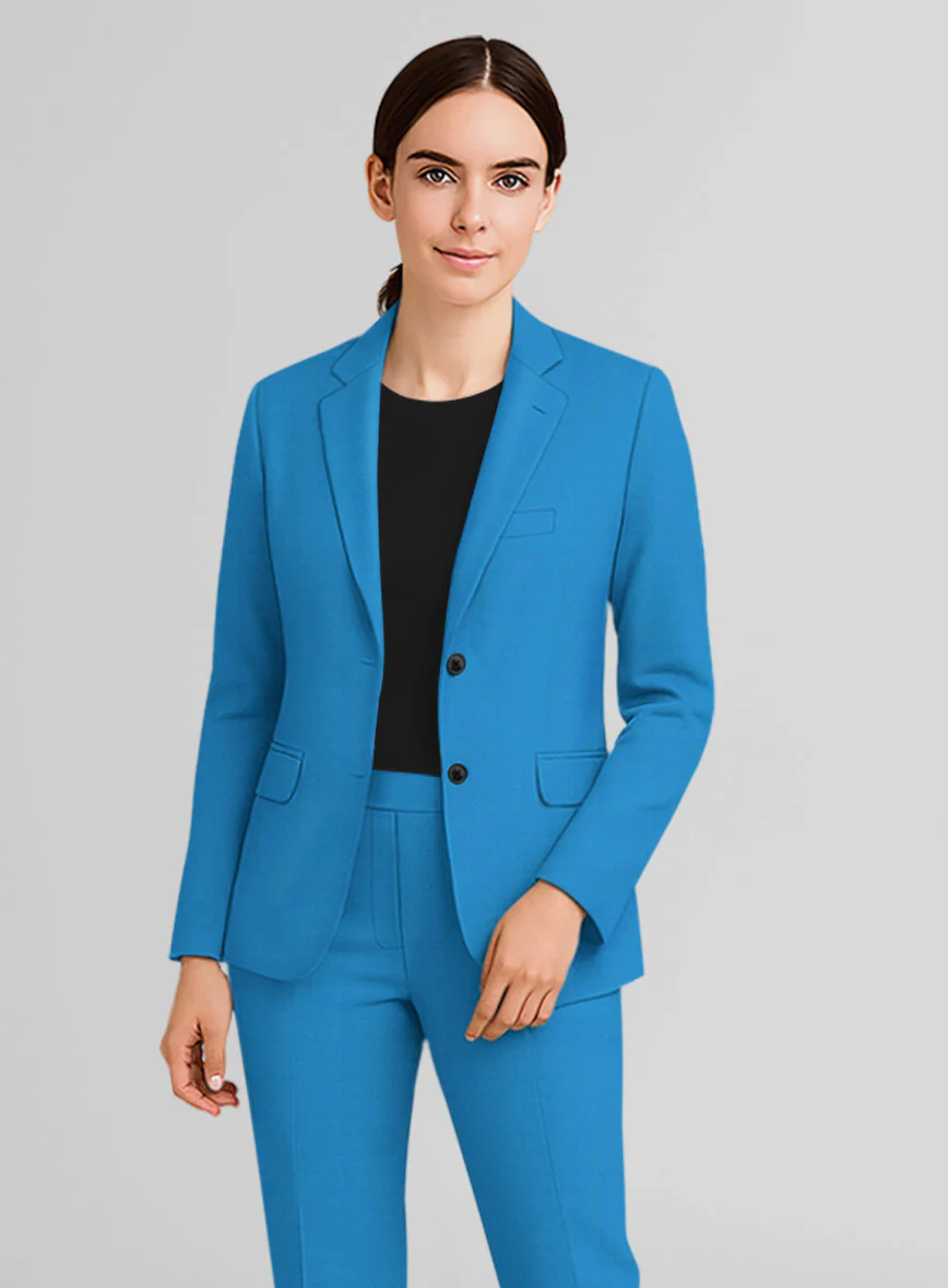 Women's Azure Napoli Stretch Light Weight Cotton Suit - Image 2