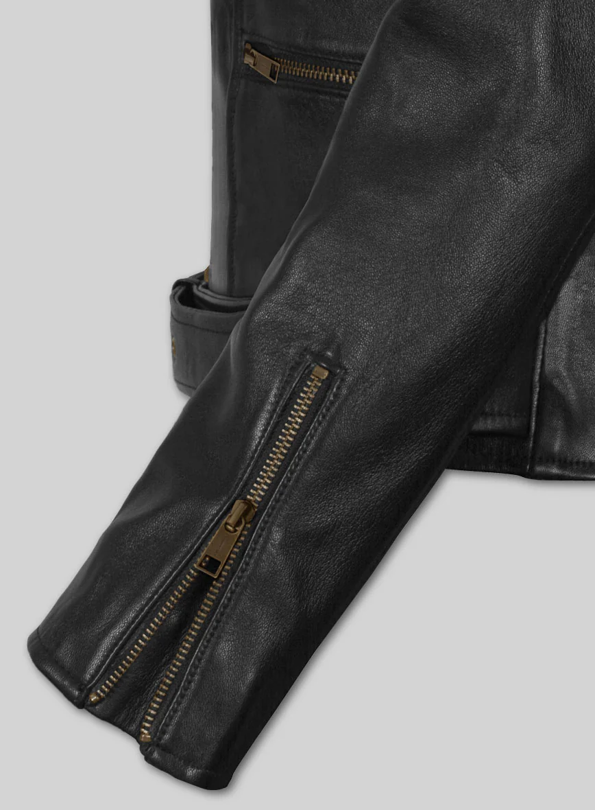 Women's Captain Marvel Leather Jacket - Image 3