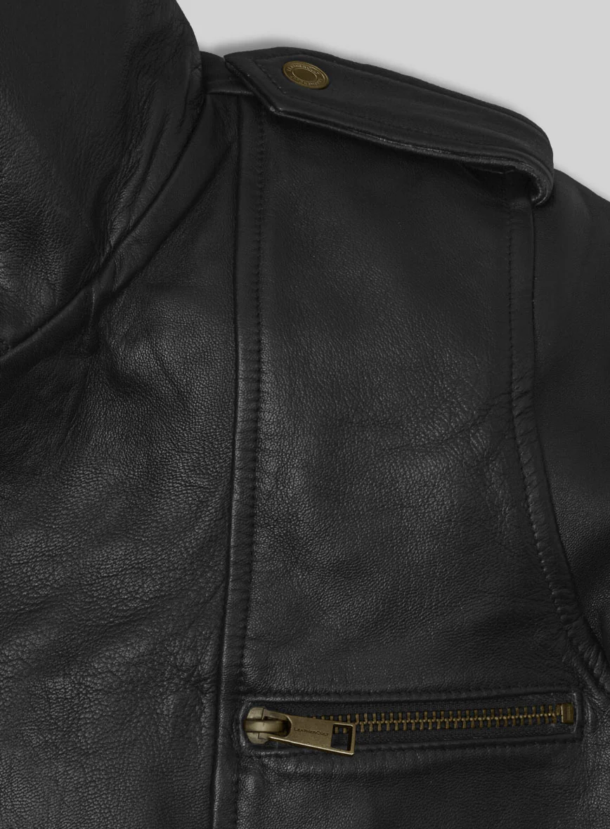 Women's Captain Marvel Leather Jacket - Image 6