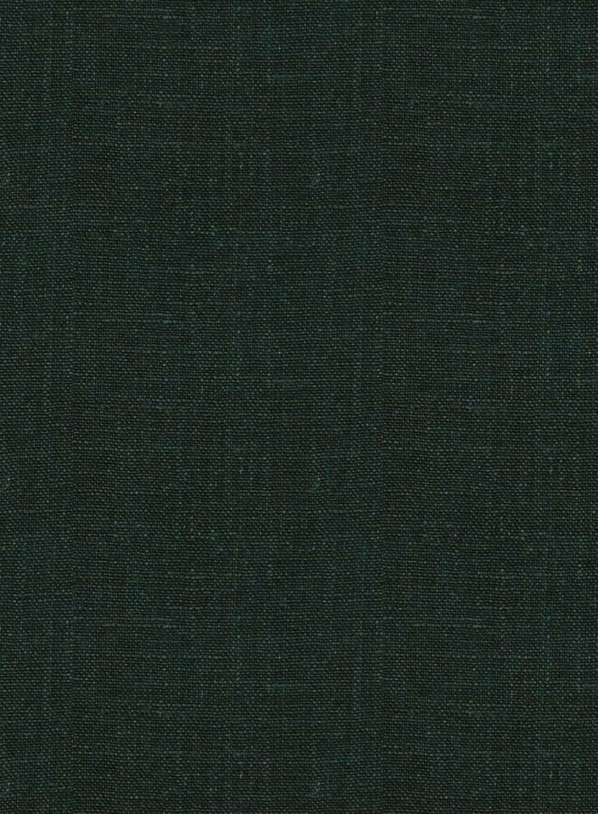 Women's Dark Bottle Green Linen Suit - Image 4