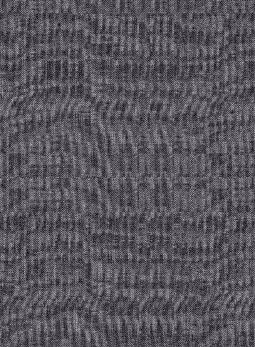 Women's European Haze Purple Linen Shirt - Image 3