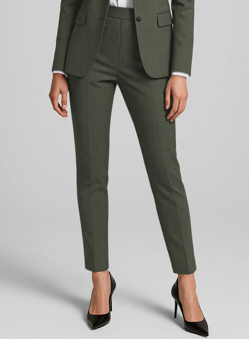Women's Guabello Green Twill Suit - Image 3