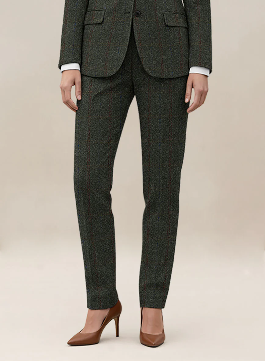 Women's Harris Tweed Country Green Suit - Image 3