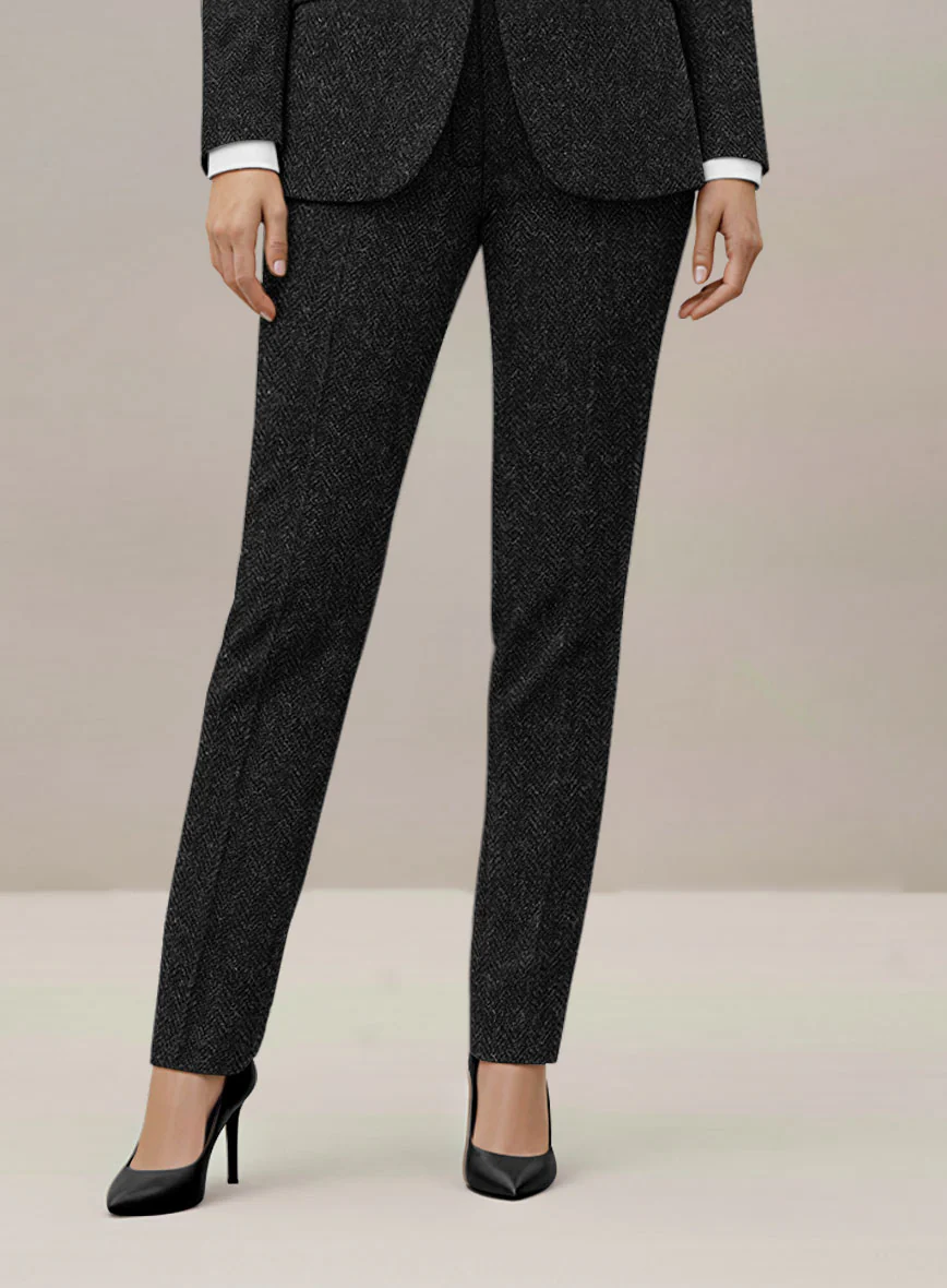 Women's Harris Tweed Royal Charcoal Pants