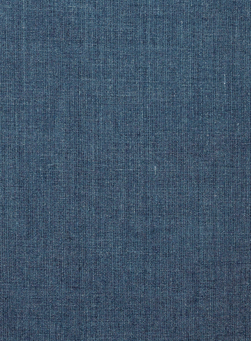 Women's Indigo Blue Linen Jacket - Image 2