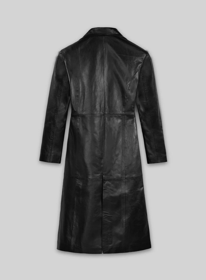 Women's Kendall Leather Long Coat - Image 4