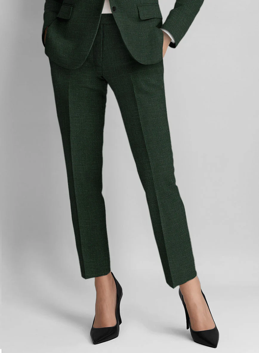Women's Martini Green Linen Suit - Image 3