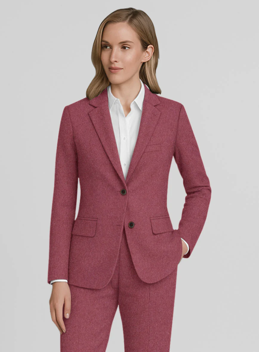 Women's Naples Venetian Pink Tweed Suit - Image 2