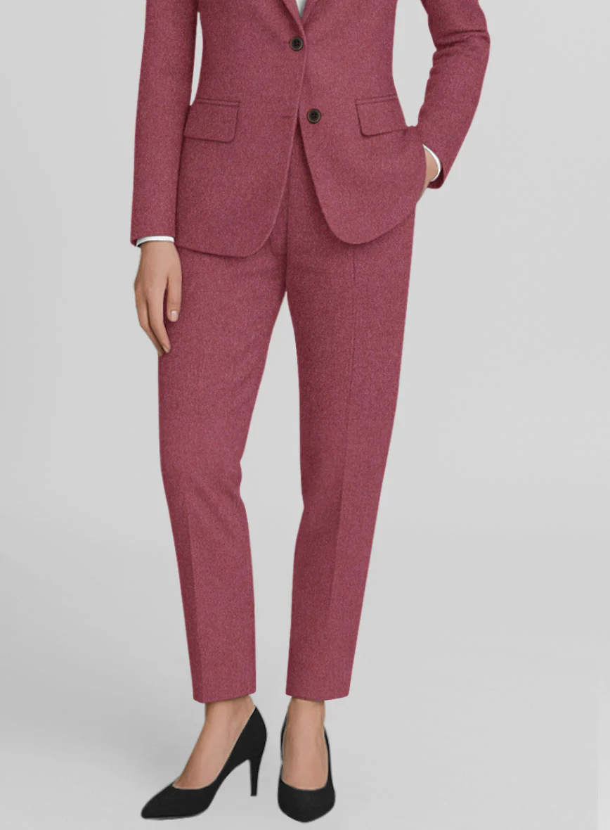 Women's Naples Venetian Pink Tweed Suit - Image 3