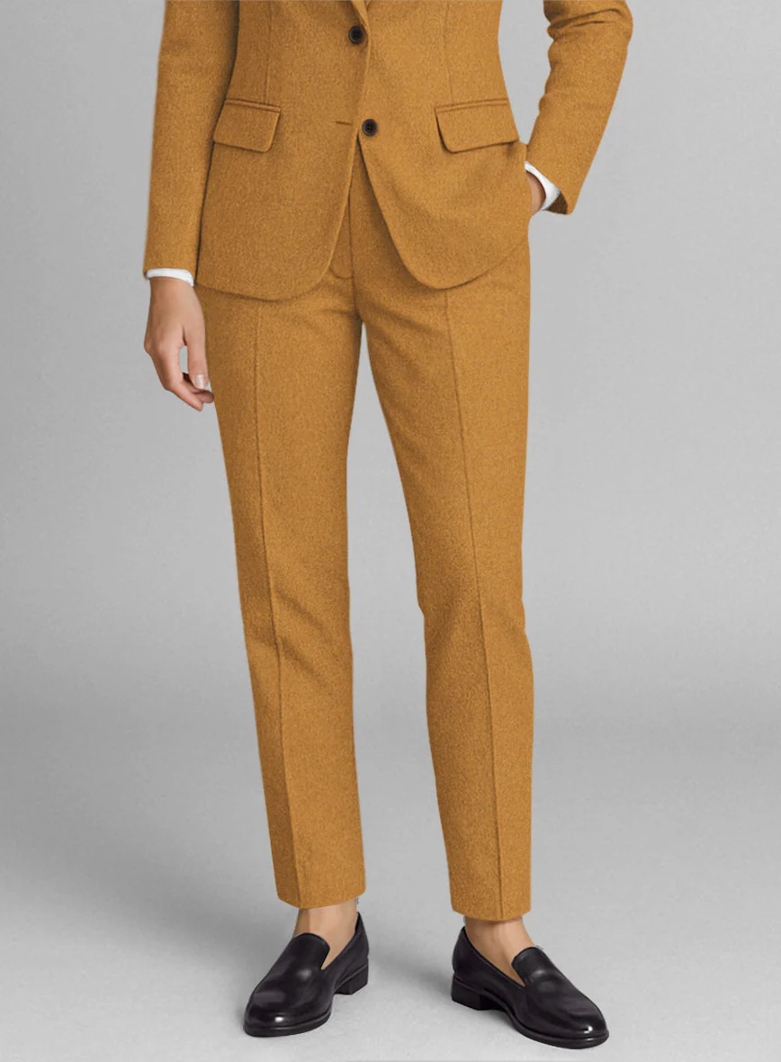 Women's Naples Yellow Tweed Suit - Image 3