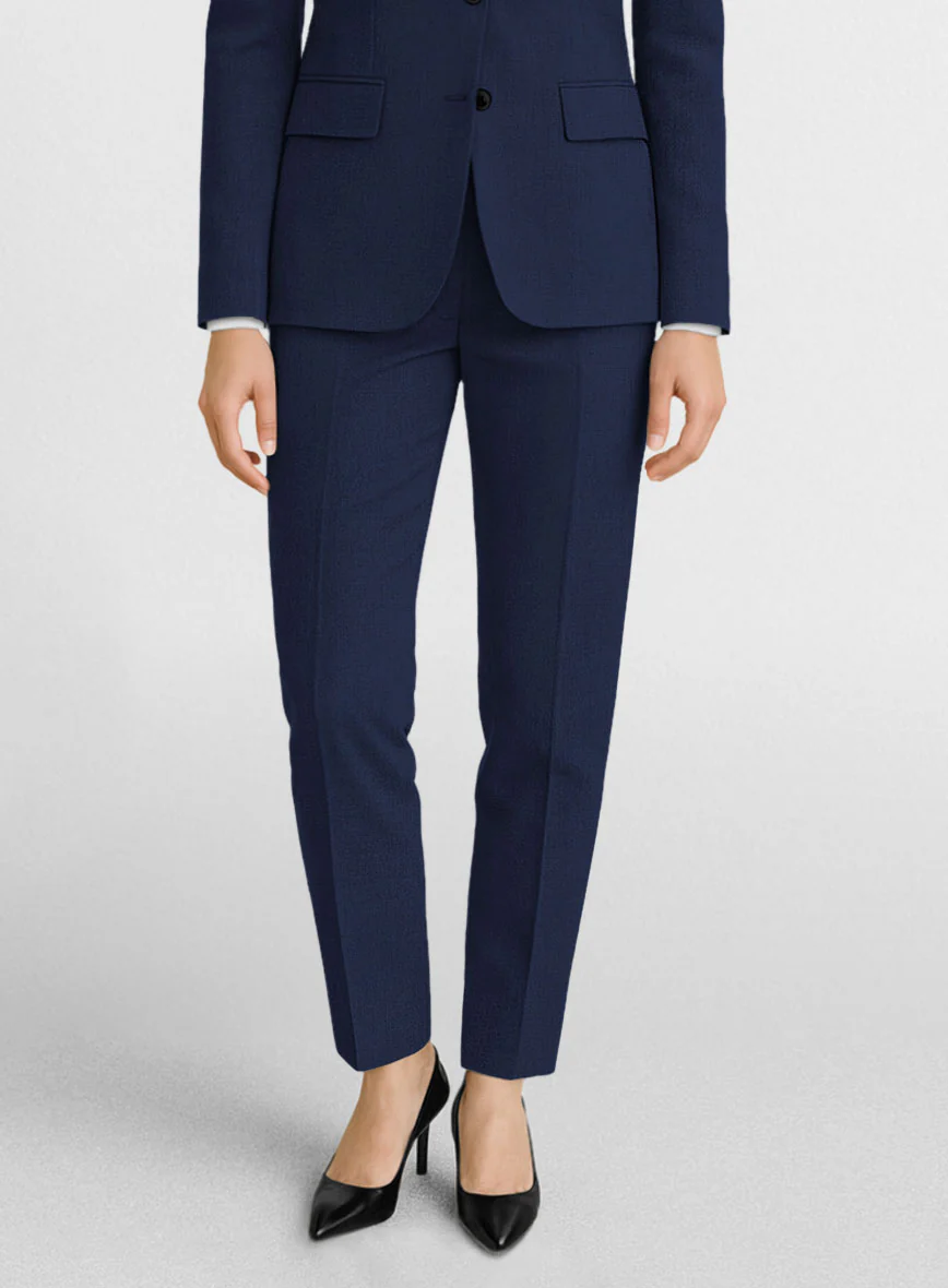 Women's Napolean Bottle Blue Wool Suit - Image 3