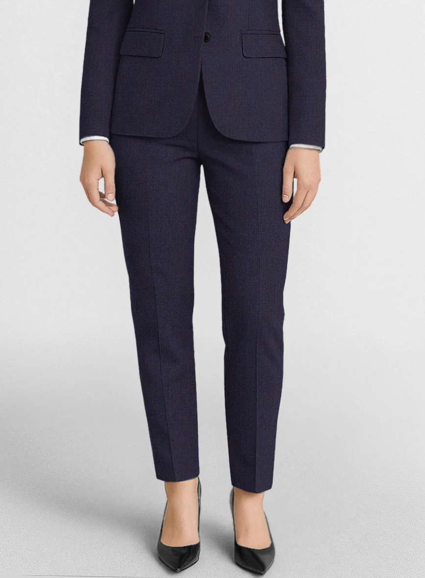 Women's Napolean Eggplant Wool Suit - Image 3