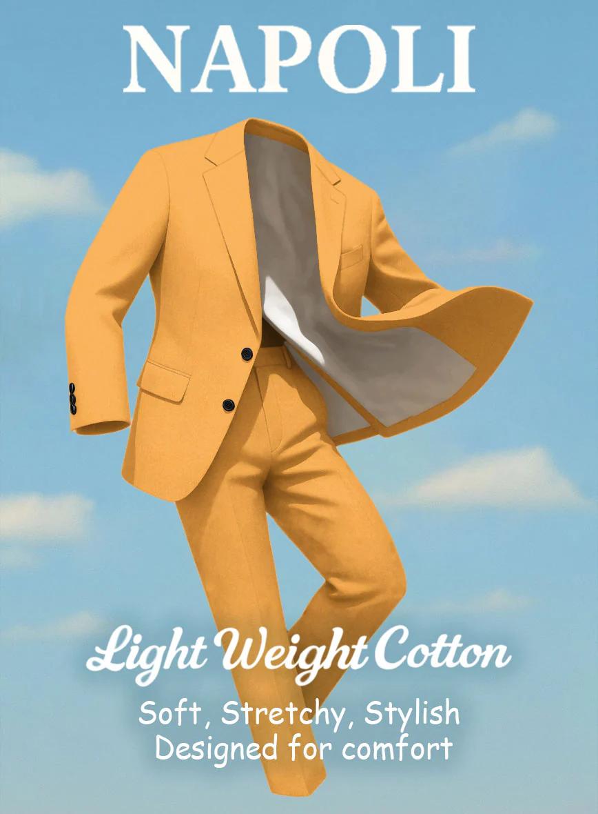 Women's Ochre Napoli Stretch Light Weight Cotton Suit - Image 5