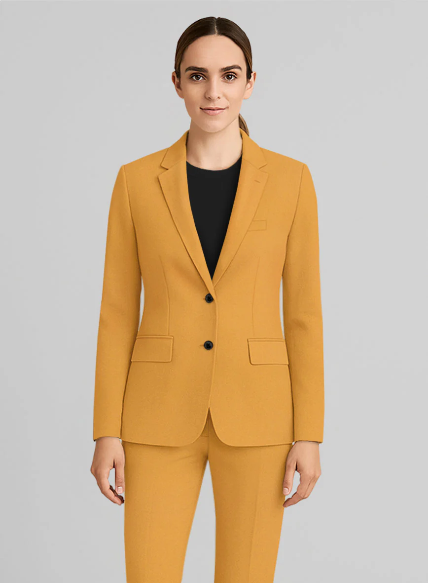 Women's Ochre Napoli Stretch Light Weight Cotton Suit - Image 2