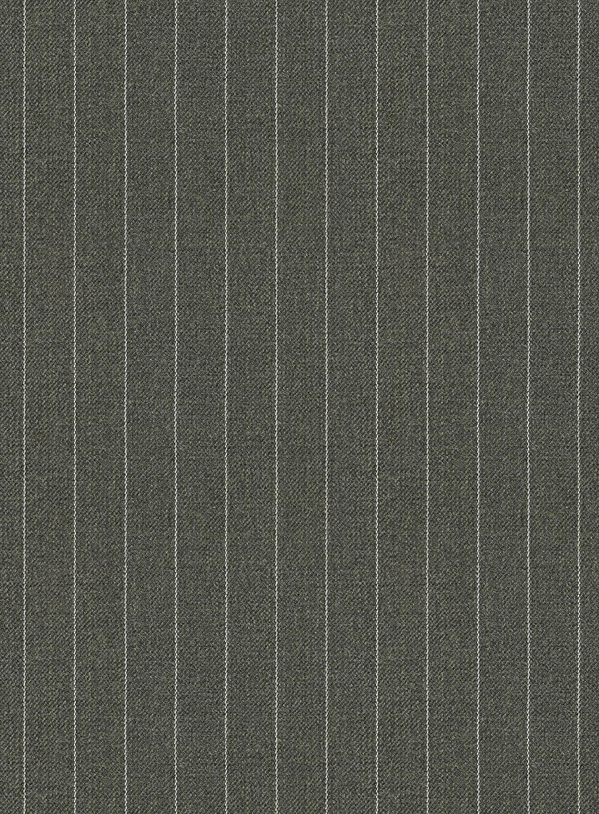 Women's Olive Green Pinstripe Jacket - Image 2