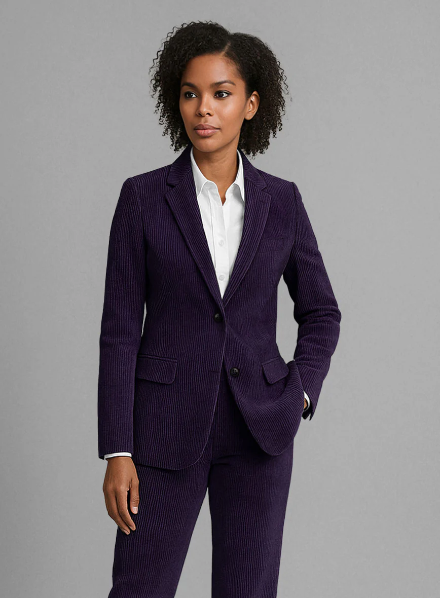 Women's Purple Corduroy Suit - Image 2