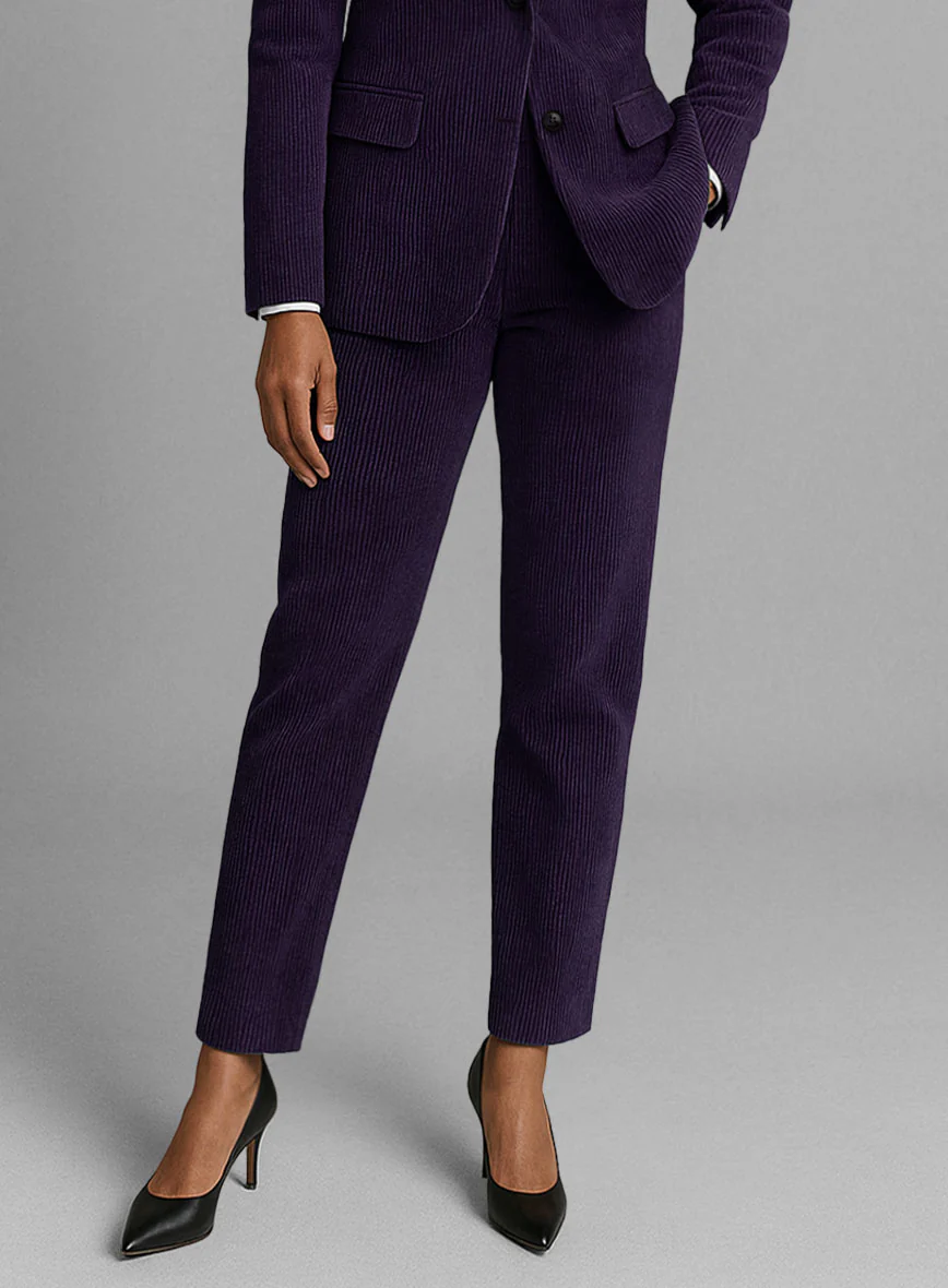 Women's Purple Corduroy Suit - Image 3