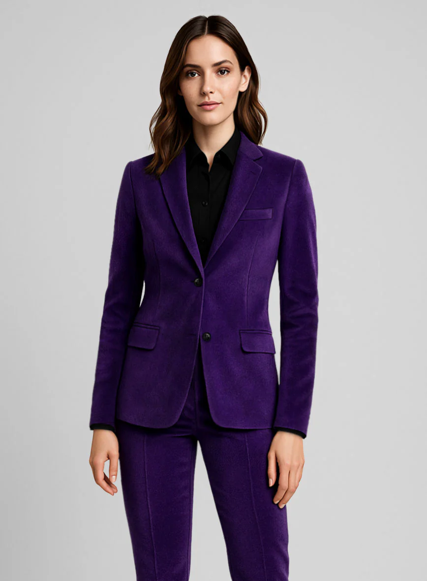 Women's Purple Velvet Suit - Image 2