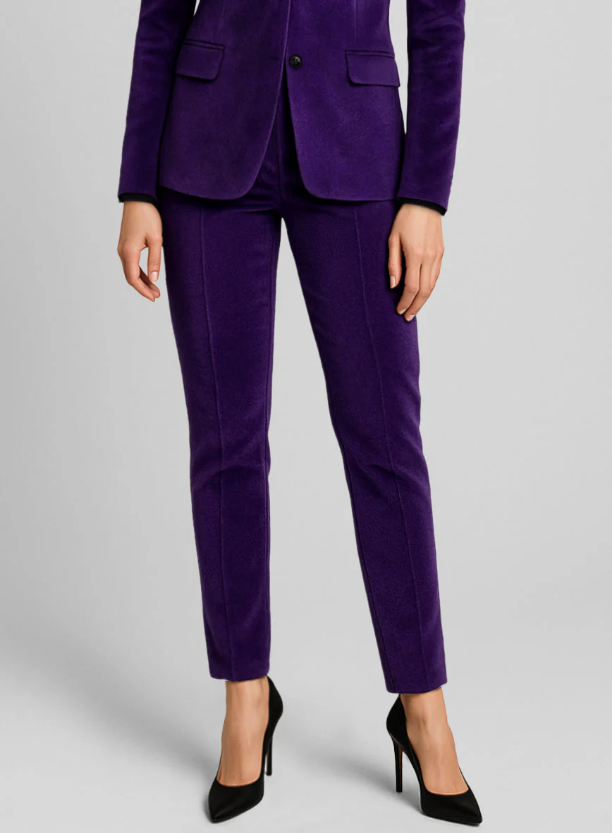 Women's Purple Velvet Suit - Image 3
