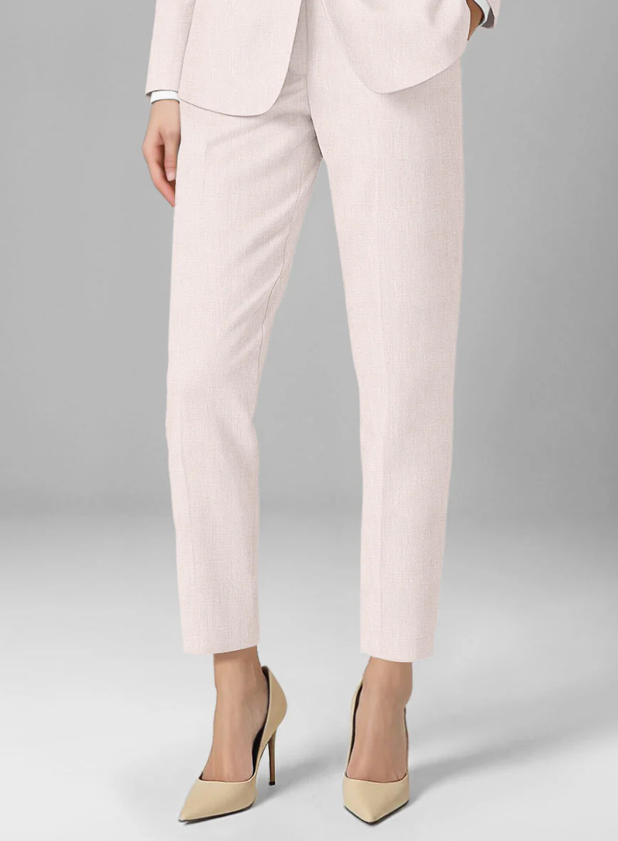 Women's Roman Light Pink Linen Suit - Image 3