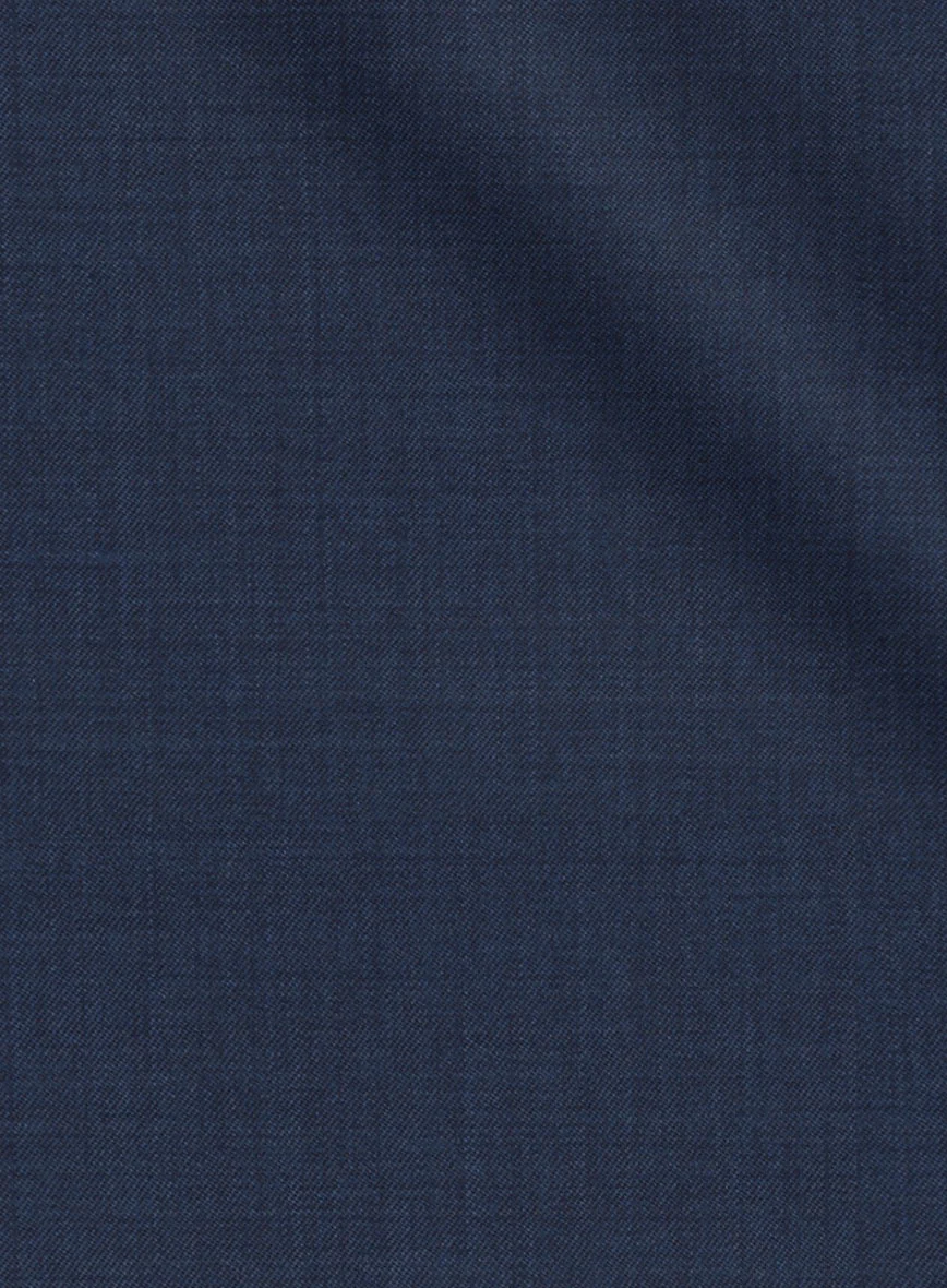 Women's Stretch Royal Blue Wool Pants - Image 2