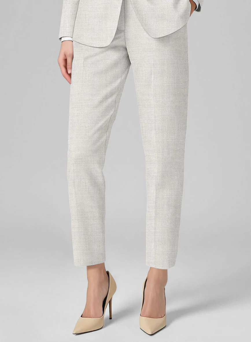Women's Tropical Beige Linen Suit - Image 3