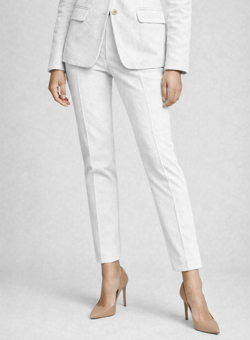 Women's White Corduroy Suit - Image 3