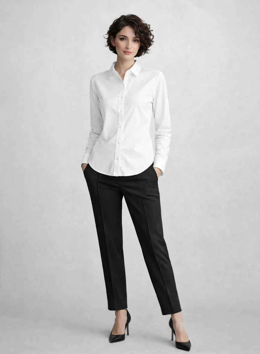 Women's White Cotton Shirt - Image 2