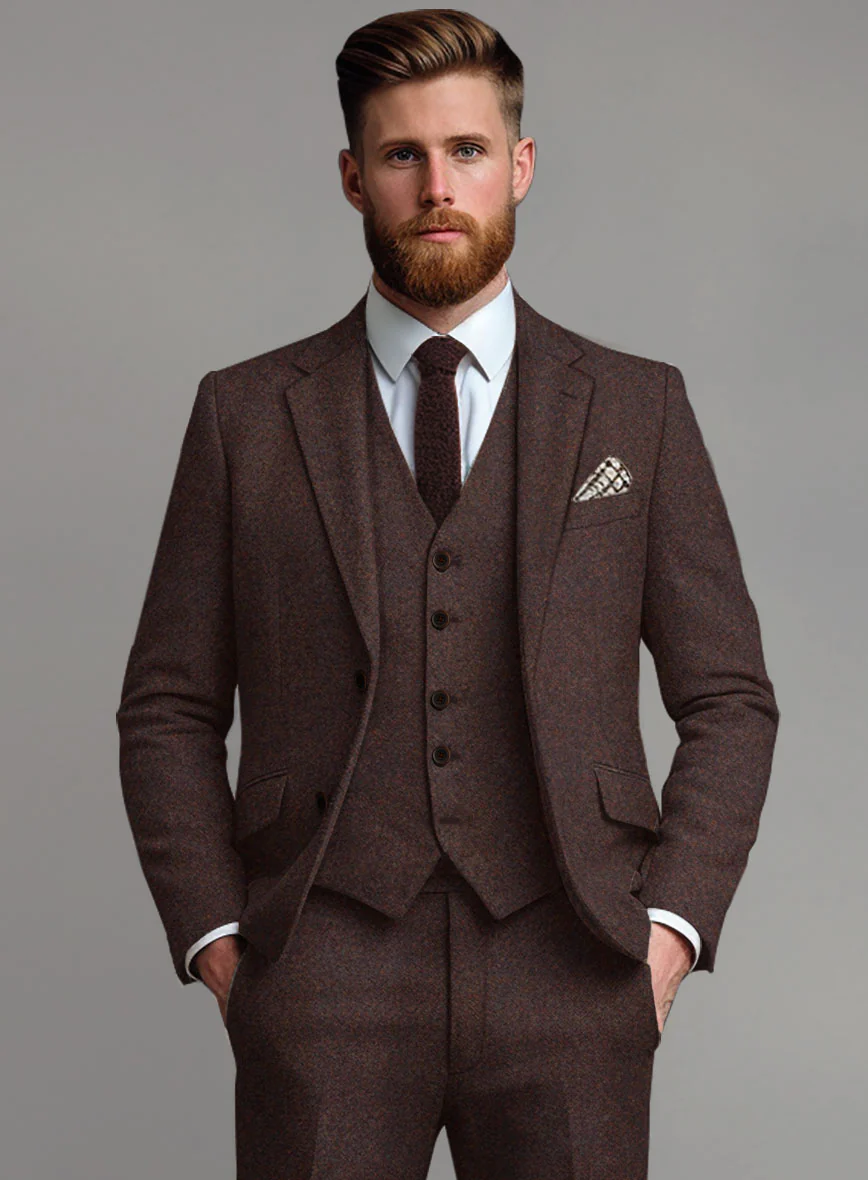 Woodland Brown Heavy Tweed Jacket - Image 2