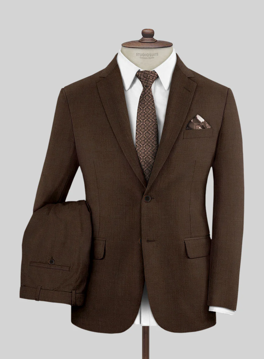 Worsted Brown Wool Suit - Image 2