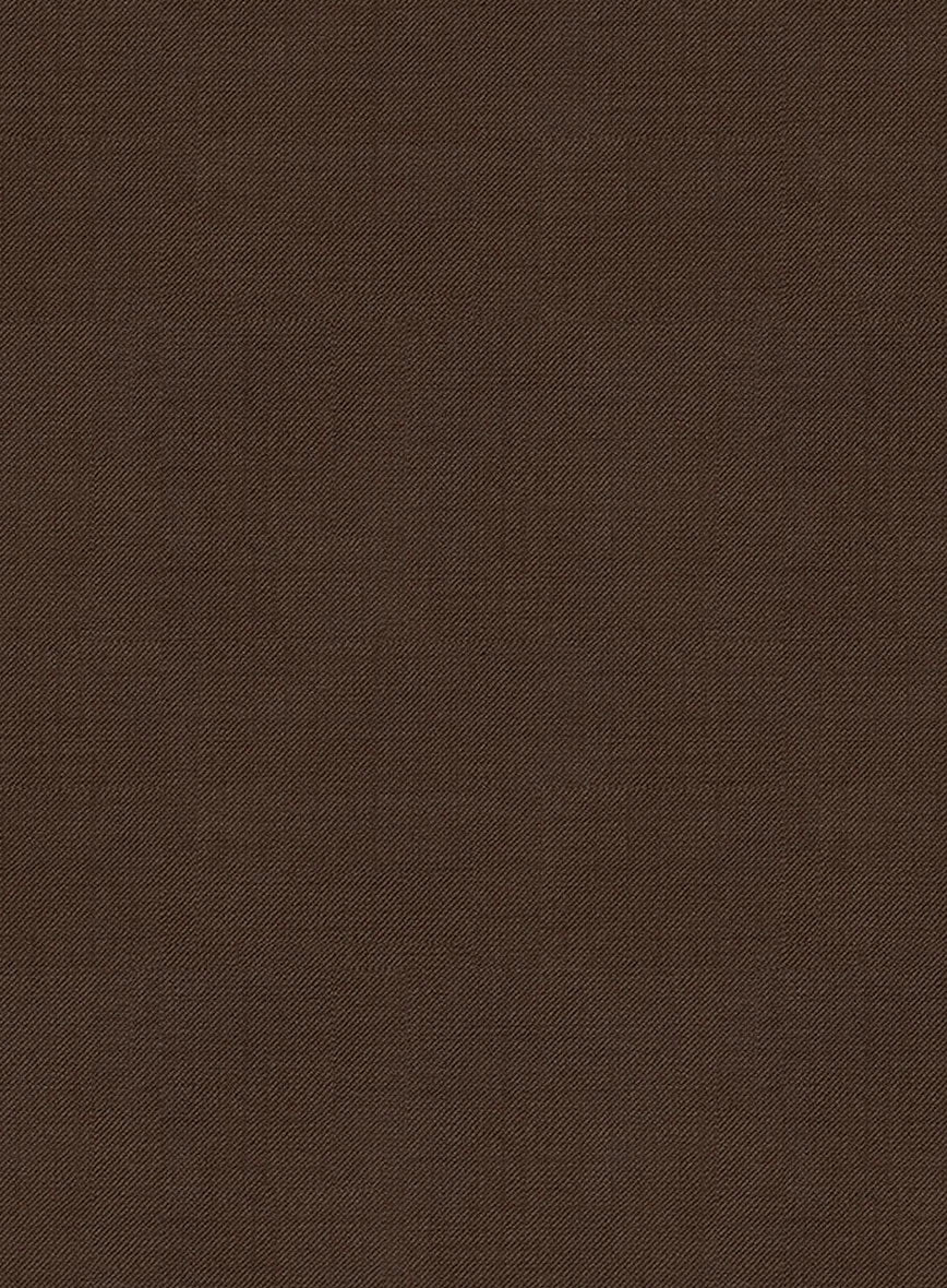 Worsted Brown Wool Double Breasted Suit - Image 6