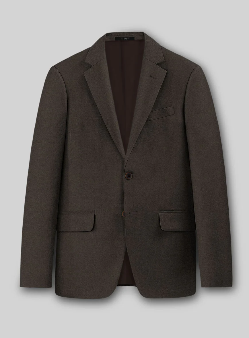 Worsted Dark Brown Wool Suit - Image 3
