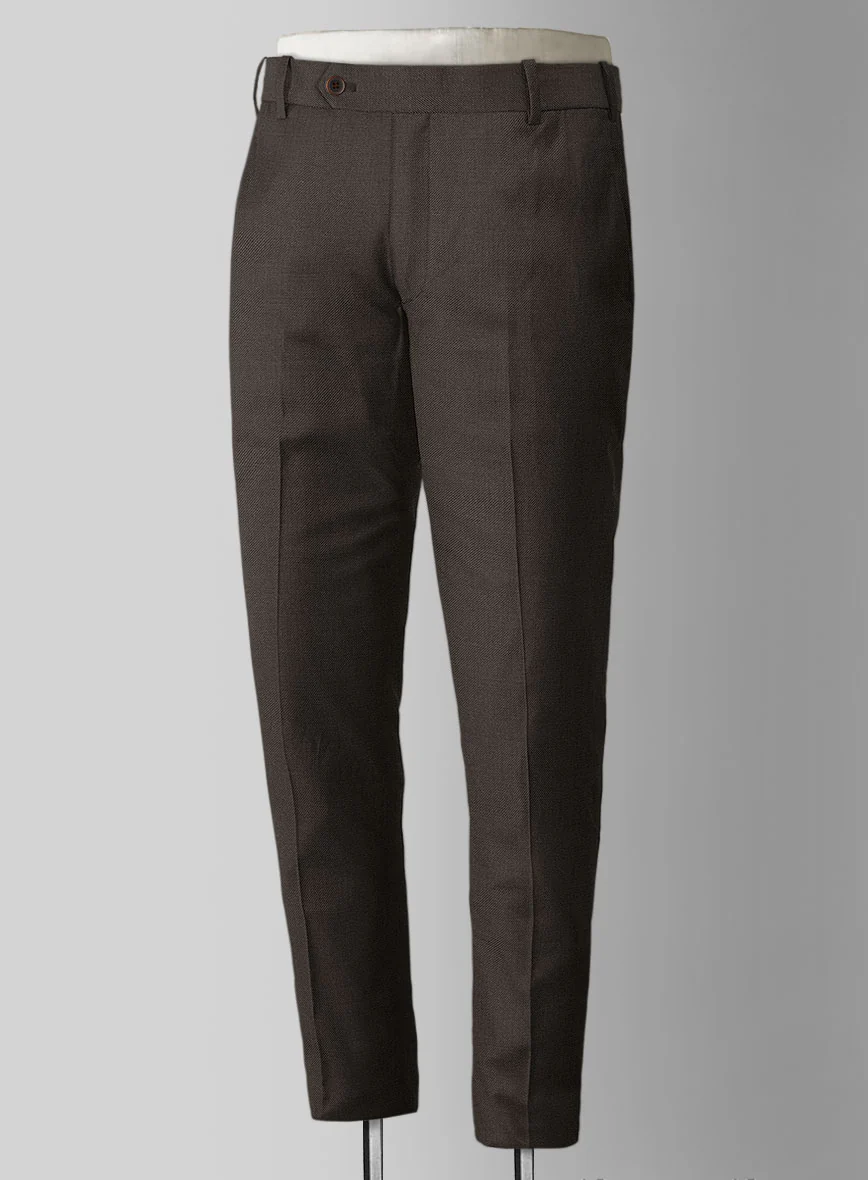 Worsted Dark Brown Wool Pants - Image 2