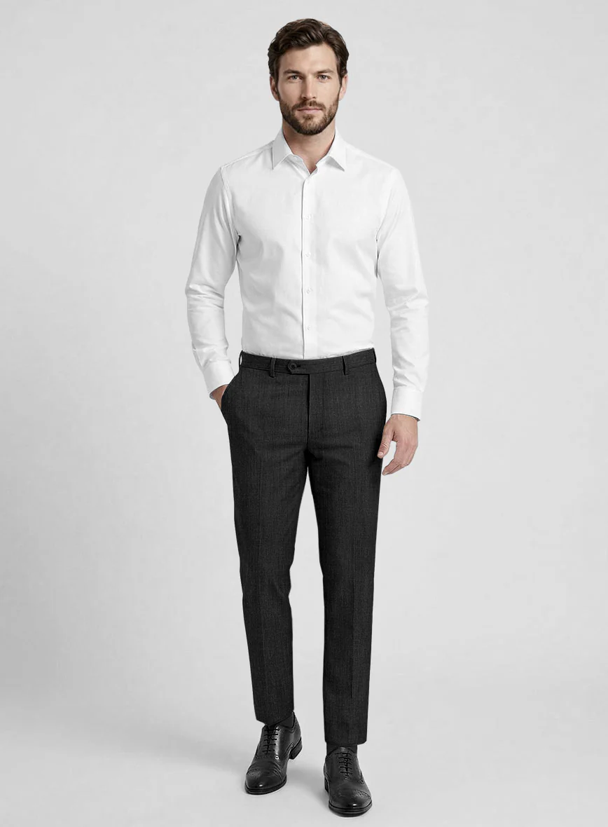 Worsted Dark Charcoal Wool Suit - Image 4