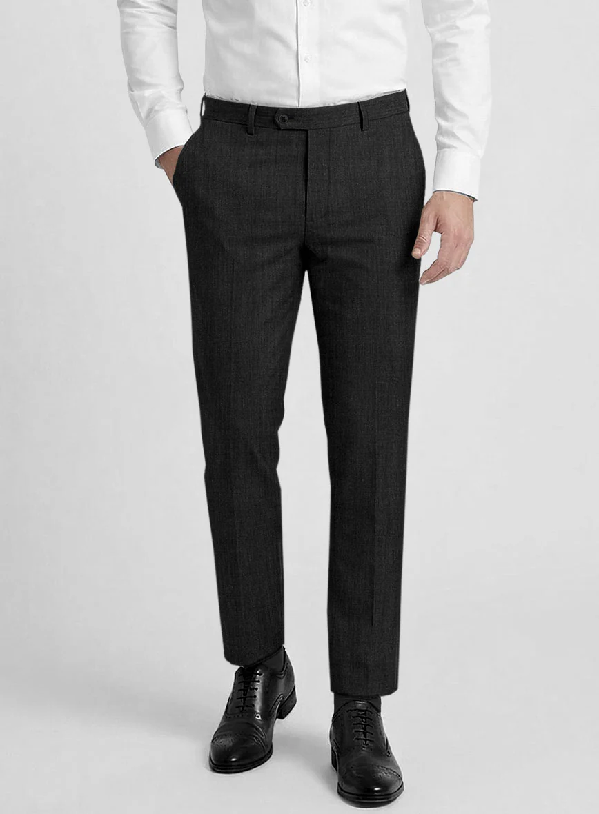 Worsted Dark Charcoal Wool Suit - Image 5