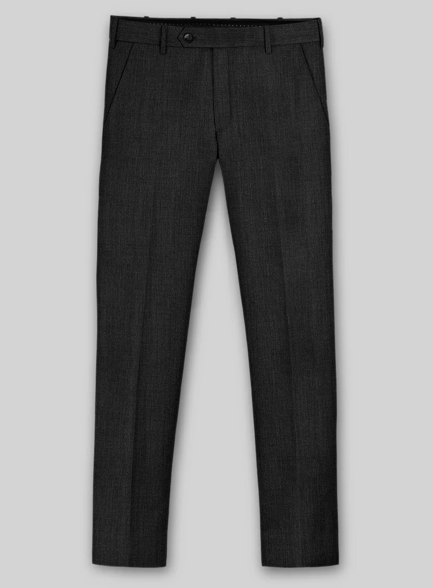 Worsted Dark Charcoal Wool Suit - Image 6