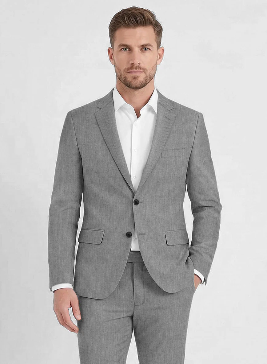 Worsted Light Gray Wool Jacket - Image 2