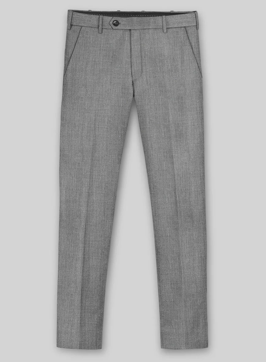 Worsted Light Gray Wool Pants - Image 2