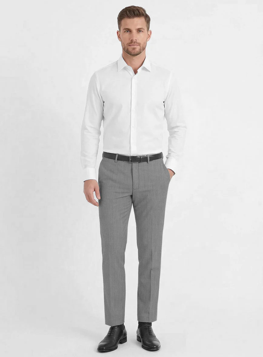 Worsted Light Gray Wool Suit - Image 7