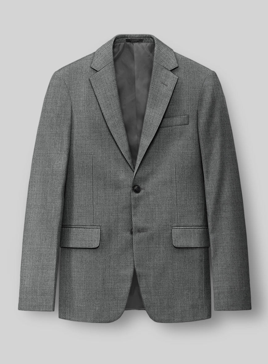 Worsted Mid Charcoal Wool Suit - Image 4