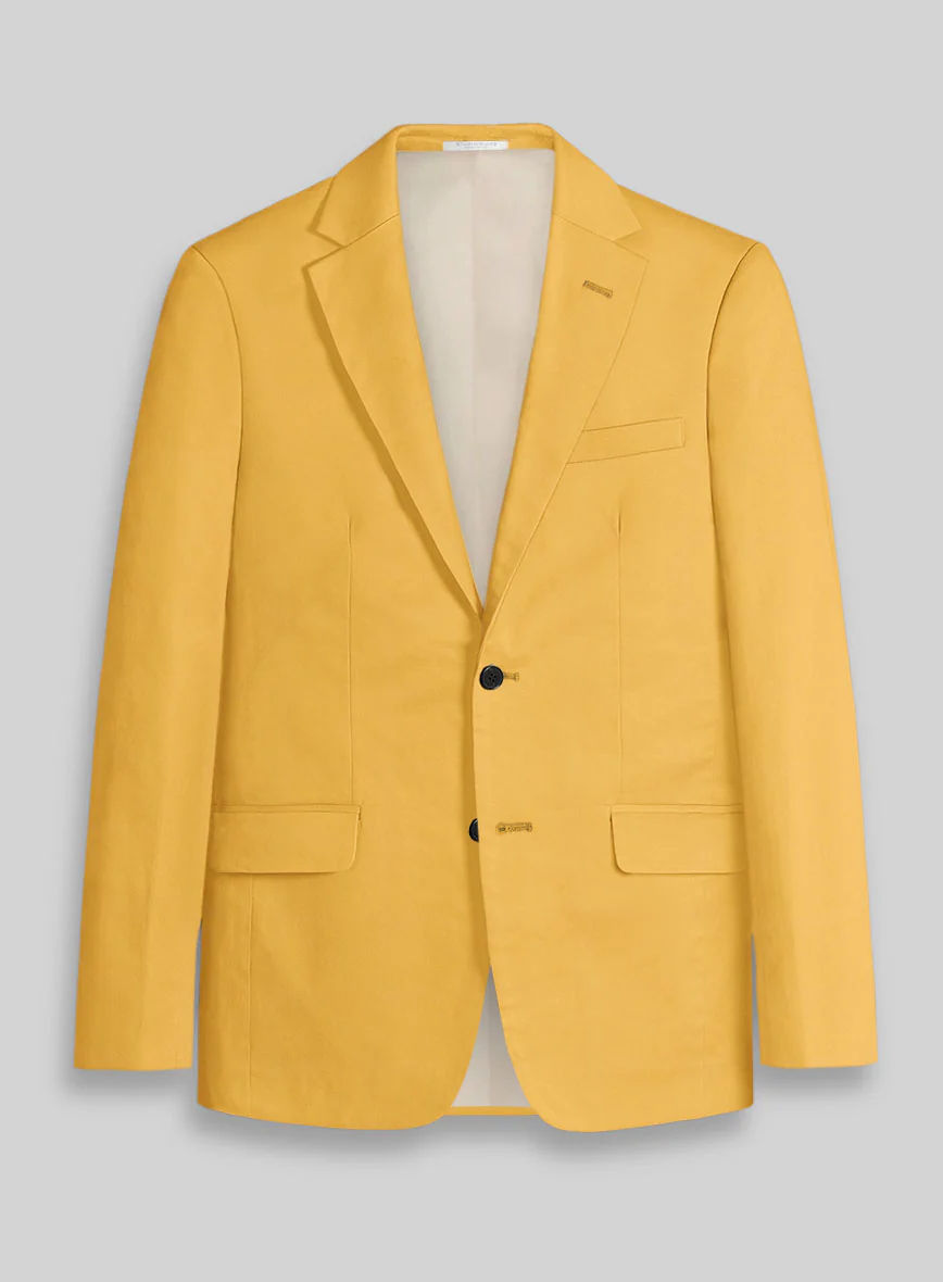 Yellow Napoli Stretch Light Weight Cotton Jacket