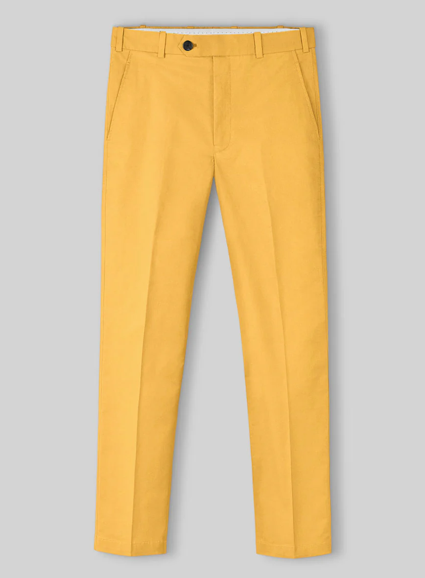 Yellow Napoli Stretch Light Weight Cotton Suit - Image 4