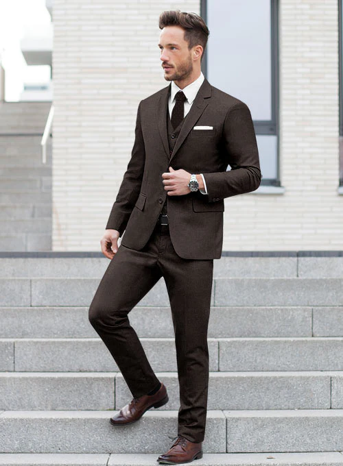 Lanificio Zegna Traveller Dark Brown Wool Suit - Image 3
